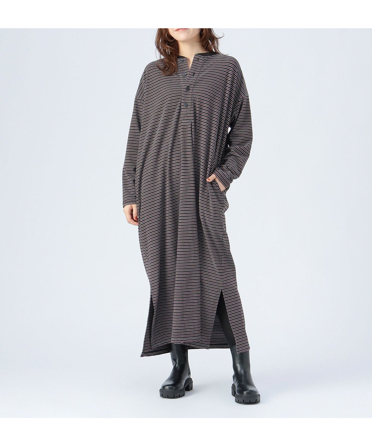 【ビームス ハート/BEAMS HEART】の起毛 ボーダー ワンピース 長袖 春先 春まで着られる ゆったり リラックス セール インテリア・キッズ・メンズ・レディースファッション・服の通販 founy(ファニー) ファッション Fashion レディースファッション Fashion for Women ワンピース Dresses インナー Innerwear 春 Spring ショルダー Shoulder, Shoulder Strap スニーカー Sneakers, Trainers スリット Slit, Slit Detail タートルネック Turtleneck, High Neck ドロップ Drop Shoulder, Dropped Style 長袖 Long Sleeve, Full Sleeve ハイネック High Neck, Mock Neck ボーダー Border, Stripe リラックス Relax, Relaxed Fit ロング Long, Long-Length A/W・秋冬 Autumn/Winter おすすめ Recommended / Our Picks BLACK|ID: prp329100004863983 ipo3291000000036183863