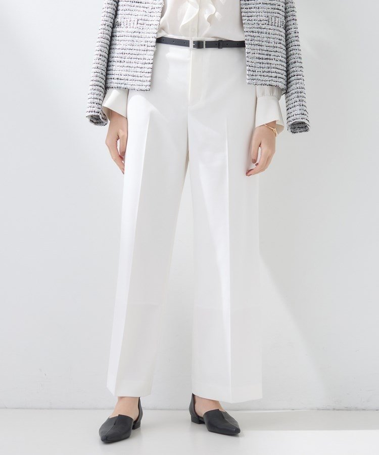 【インディヴィ/INDIVI】の【新作褒められパンツ】快温ワイドパンツ インテリア・キッズ・メンズ・レディースファッション・服の通販 founy(ファニー) ファッション Fashion レディースファッション Fashion for Women パンツ Pants & Trousers 春 Spring シンプル Simple, Minimal ジャカード/ジャガード Jacquard, Woven Pattern ストレッチ Stretch, Stretchy Fabric スマート Smart, Elegant とろみ Fluid, Flowy Fabric ポケット Pocket, Pocket Detail ワイド Wide, Wide Fit おすすめ Recommended / Our Picks ホワイト|ID: prp329100004863988 ipo3291000000036183993