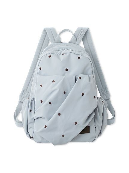 【エミ/emmi】の【HEART】 eco ハートギャザーボディーバックパック/撥水 インテリア・キッズ・メンズ・レディースファッション・服の通販 founy(ファニー) 　ファッション　Fashion　レディースファッション　Fashion for Women　バッグ　Bags　ギャザー　Gathered, Ruffled　コンパクト　Compact, Small Size　今季　This Season, Current Season　スポーツ　Sports, Activewear　スマート　Smart, Elegant　タンブラー　Tumbler, Travel Mug　人気　Popular, Best Seller　ポケット　Pocket, Pocket Detail　おすすめ　Recommended / Our Picks　夏　Summer　ビジネス 仕事 通勤　Business / Work / Commuting　LBLU[081]|ID: prp329100004863994 ipo3291000000036184073