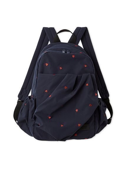 【エミ/emmi】の【HEART】 eco ハートギャザーボディーバックパック/撥水 インテリア・キッズ・メンズ・レディースファッション・服の通販 founy(ファニー) 　ファッション　Fashion　レディースファッション　Fashion for Women　バッグ　Bags　ギャザー　Gathered, Ruffled　コンパクト　Compact, Small Size　今季　This Season, Current Season　スポーツ　Sports, Activewear　スマート　Smart, Elegant　タンブラー　Tumbler, Travel Mug　人気　Popular, Best Seller　ポケット　Pocket, Pocket Detail　おすすめ　Recommended / Our Picks　夏　Summer　ビジネス 仕事 通勤　Business / Work / Commuting　NVY[089]|ID: prp329100004863994 ipo3291000000036184075