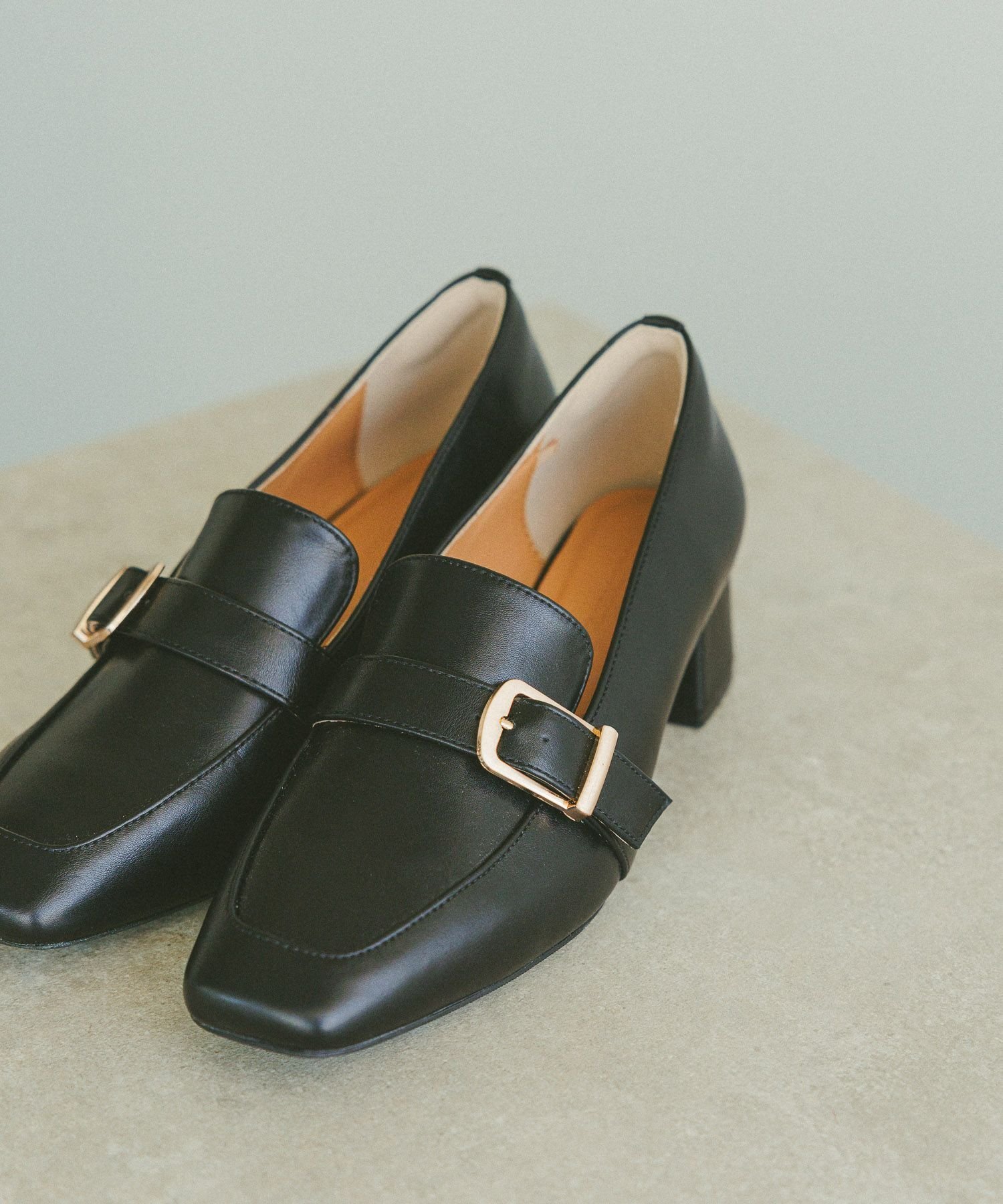 【グローバルワーク/GLOBAL WORK】のらくっションヒールローファー/136033 インテリア・キッズ・メンズ・レディースファッション・服の通販 founy(ファニー) 　ファッション　Fashion　レディースファッション　Fashion for Women　オケージョン　Occasion Wear　クッション　Cushion, Throw Pillow　セレモニー　Ceremony　人気　Popular, Best Seller　ビジネス 仕事 通勤　Business / Work / Commuting　定番　Standard, Basic Item　抗菌　Antibacterial, Bacteria-Resistant　ブラックバックル10|ID: prp329100004863998 ipo3291000000036184237