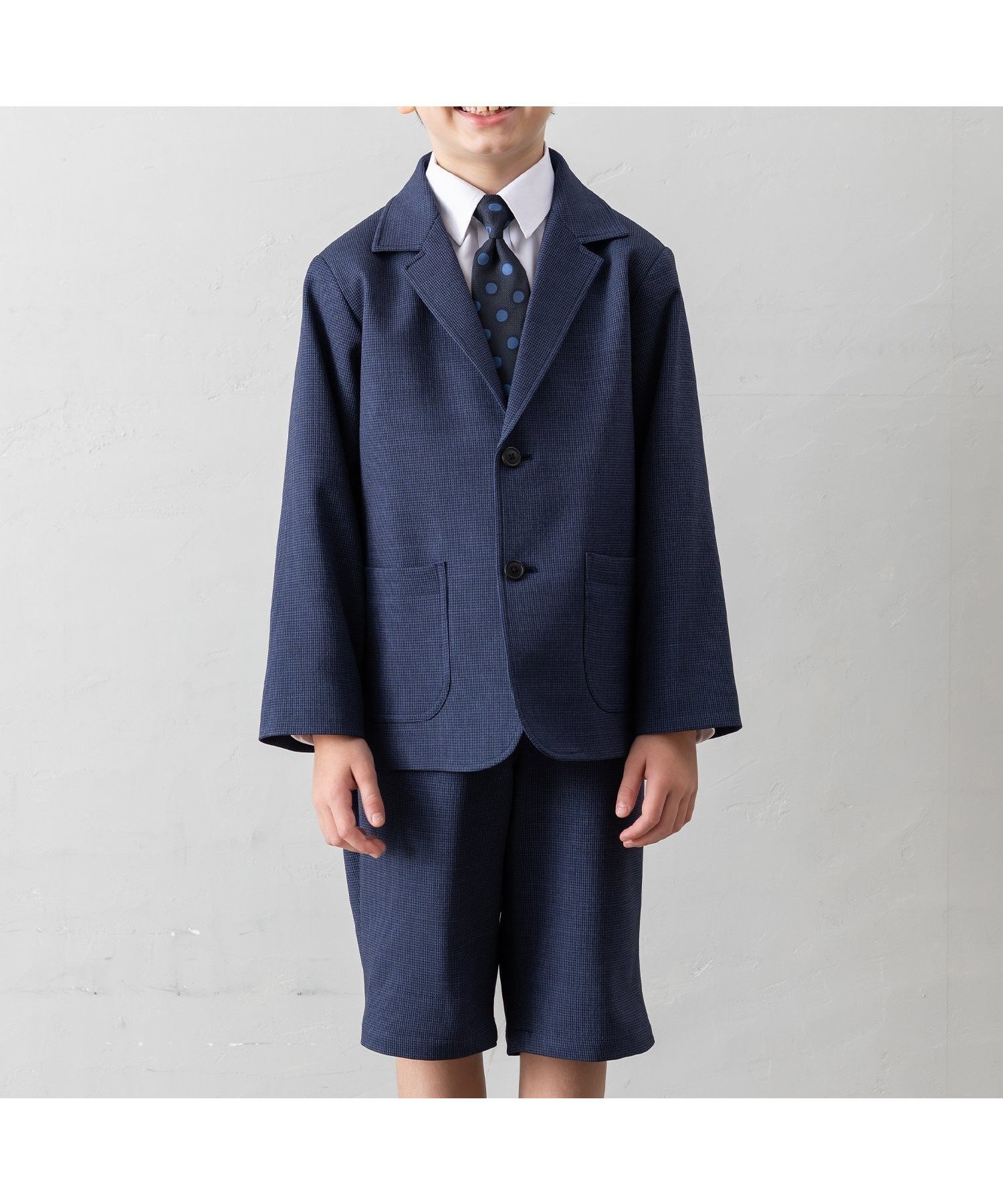 【パクシル/PAQXIL / KIDS】の【4点セットスーツ】ジャケット+ハーフパンツ+シャツ+ネクタイ インテリア・キッズ・メンズ・レディースファッション・服の通販 founy(ファニー) 　ファッション　Fashion　キッズファッション　Fashion for Kids　ボトムス　Bottoms　ジャケット　Jacket, Outerwear　スーツ　Suit, Formalwear　チェック　Check, Plaid, Tartan　ハーフ　Half, Half-Length　バランス　Balance, Style Balance　パッチ　Patch, Appliqué　フォーマル　Formal, Dressy　ポケット　Pocket, Pocket Detail　セレモニー　Ceremony　入学式　Entrance Ceremony　卒業式　Graduation Ceremony　チェック1|ID: prp329100004864597 ipo3291000000036204733