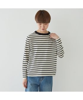 【コレックス/collex】のロングスリーブベーシックTシャツ 人気、トレンドファッション・服の通販 founy(ファニー) ファッション Fashion レディースファッション Fashion for Women トップス・カットソー Cut & Sew Tops シャツ・ブラウス・オフィスカジュアル Elegant Blouses & Button-Ups ロングTシャツ・Tシャツ Longline T-Shirts & Tees コンパクト Compact, Small Size デニム Denim, Jeans Material ベーシック Basic, Essential ボーダー Border, Stripe リラックス Relax, Relaxed Fit 無地 Plain, Solid Color |ID:prp329100004864695