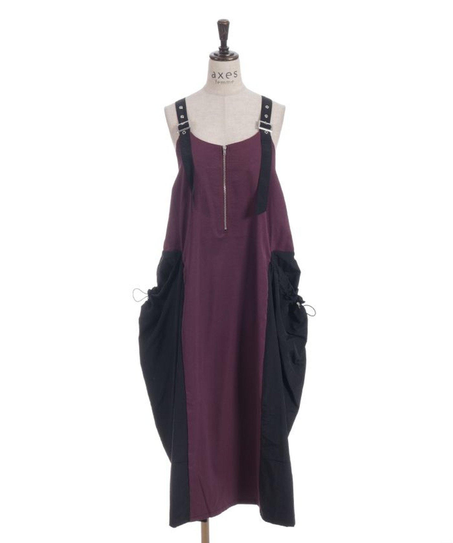 【アクシーズファム/axes femme】の肩ベルト配色ジャンスカ インテリア・キッズ・メンズ・レディースファッション・服の通販 founy(ファニー) 　ファッション　Fashion　レディースファッション　Fashion for Women　ベルト&ウエストマーク　Belts & Waist Accessories　インナー　Innerwear　カットソー　Cut and Sewn Top　シンプル　Simple, Minimal　ジャンスカ　Jumper Skirt, Pinafore Dress　スタイリッシュ　Stylish, Fashionable　スニーカー　Sneakers, Trainers　ポケット　Pocket, Pocket Detail　リブニット　Rib Knit, Ribbed Knit　リラックス　Relax, Relaxed Fit　パープル|ID: prp329100004864702 ipo3291000000036206872