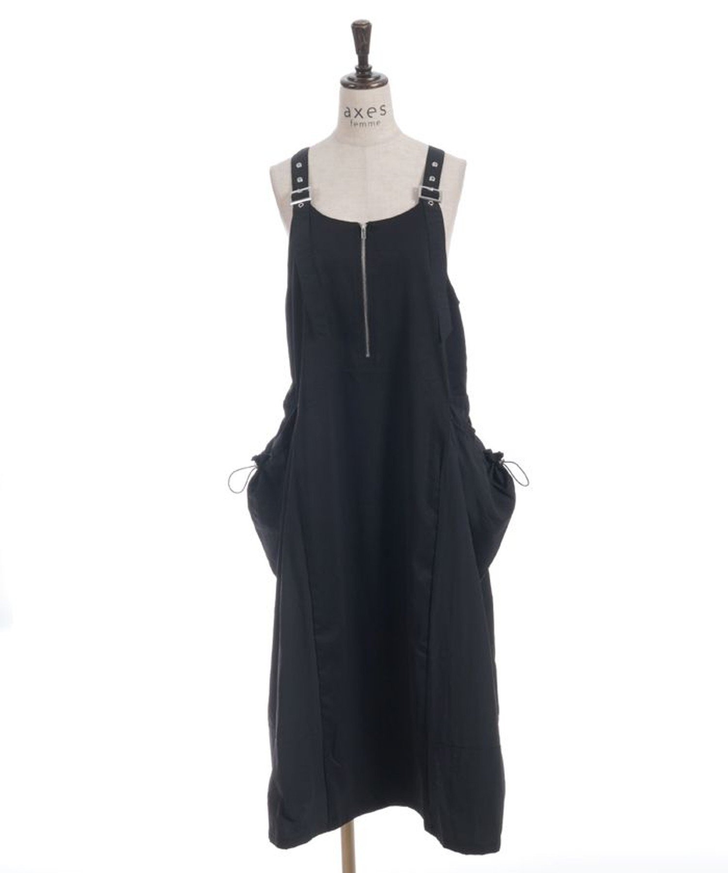 【アクシーズファム/axes femme】の肩ベルト配色ジャンスカ インテリア・キッズ・メンズ・レディースファッション・服の通販 founy(ファニー) 　ファッション　Fashion　レディースファッション　Fashion for Women　ベルト&ウエストマーク　Belts & Waist Accessories　インナー　Innerwear　カットソー　Cut and Sewn Top　シンプル　Simple, Minimal　ジャンスカ　Jumper Skirt, Pinafore Dress　スタイリッシュ　Stylish, Fashionable　スニーカー　Sneakers, Trainers　ポケット　Pocket, Pocket Detail　リブニット　Rib Knit, Ribbed Knit　リラックス　Relax, Relaxed Fit　黒|ID: prp329100004864702 ipo3291000000036206879