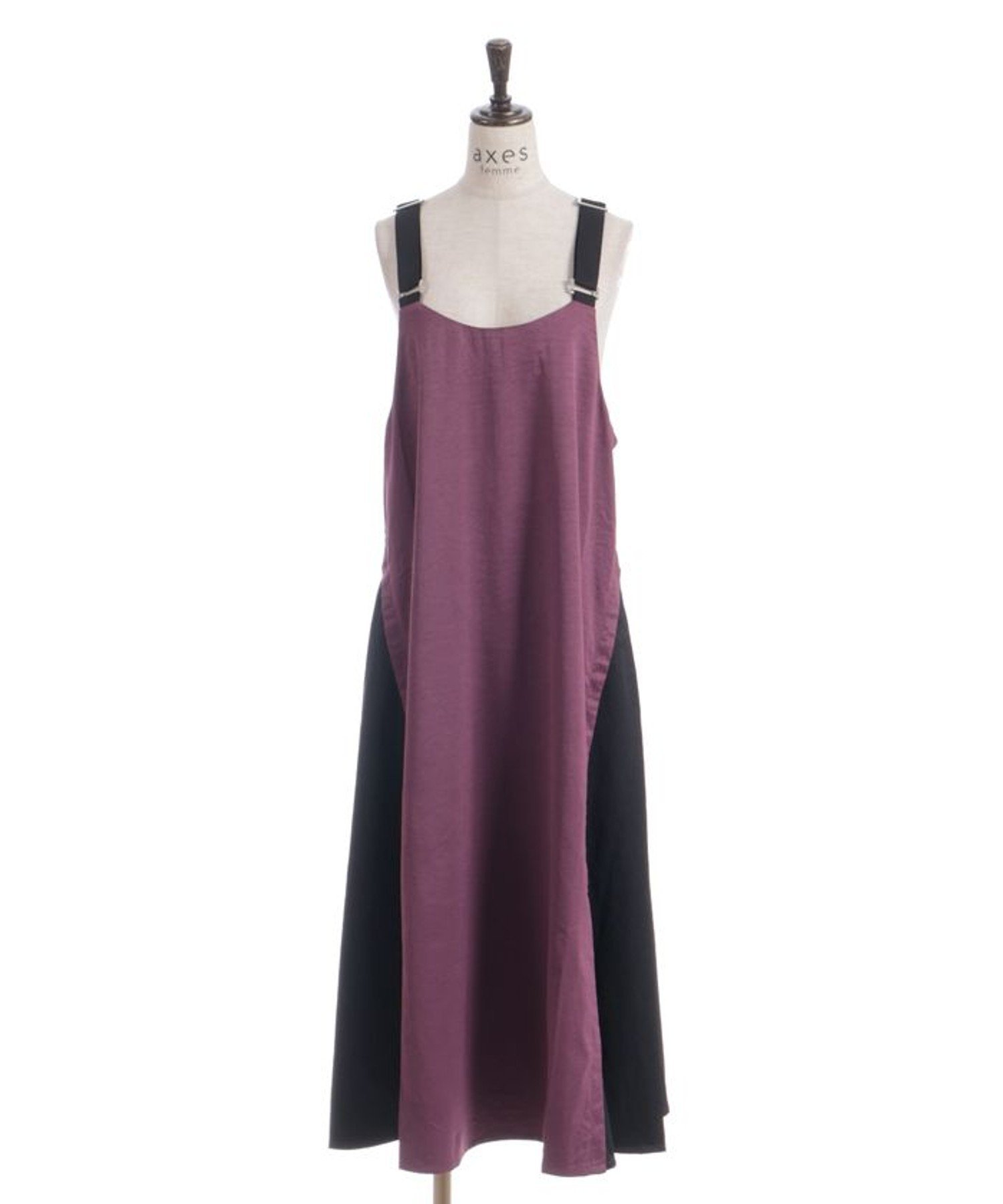【アクシーズファム/axes femme】の肩ベルトバイカラージャンスカ インテリア・キッズ・メンズ・レディースファッション・服の通販 founy(ファニー) 　ファッション　Fashion　レディースファッション　Fashion for Women　ベルト&ウエストマーク　Belts & Waist Accessories　カットソー　Cut and Sewn Top　クラシカル　Classical, Vintage-Inspired　シューズ　Shoes, Footwear　ハイネック　High Neck, Mock Neck　メタル　Metal, Metal Parts　ロング　Long, Long-Length　切替　Switching, Contrast Panel　厚底　Platform Shoes　パープル|ID: prp329100004864705 ipo3291000000036206903