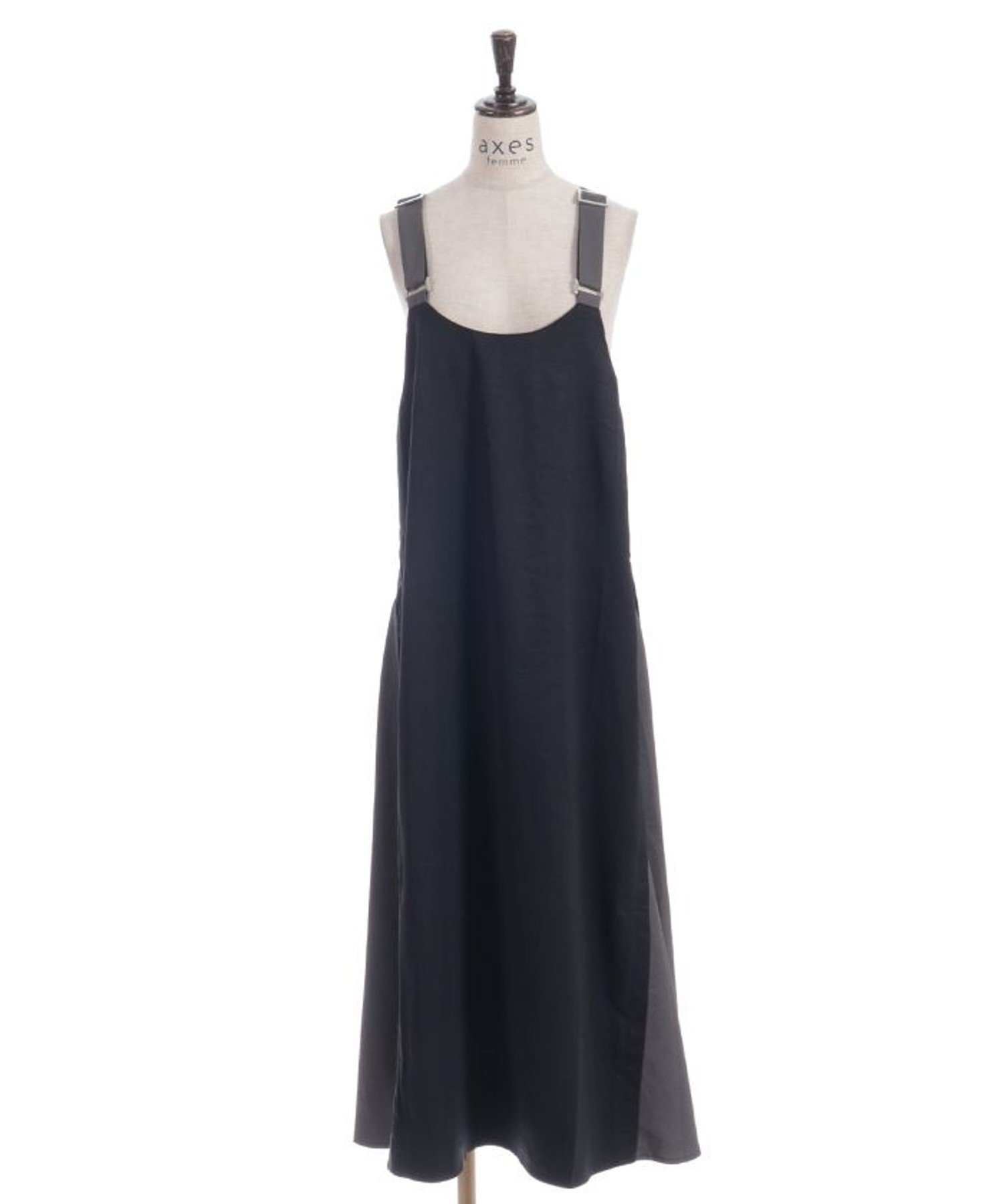 【アクシーズファム/axes femme】の肩ベルトバイカラージャンスカ インテリア・キッズ・メンズ・レディースファッション・服の通販 founy(ファニー) 　ファッション　Fashion　レディースファッション　Fashion for Women　ベルト&ウエストマーク　Belts & Waist Accessories　カットソー　Cut and Sewn Top　クラシカル　Classical, Vintage-Inspired　シューズ　Shoes, Footwear　ハイネック　High Neck, Mock Neck　メタル　Metal, Metal Parts　ロング　Long, Long-Length　切替　Switching, Contrast Panel　厚底　Platform Shoes　黒|ID: prp329100004864705 ipo3291000000036206908