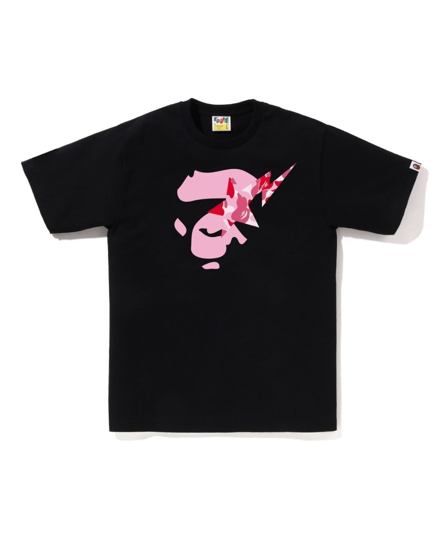【ア ベイシング エイプ/A BATHING APE】のABC CAMO APE FACE STA TEE インテリア・キッズ・メンズ・レディースファッション・服の通販 founy(ファニー) 　ファッション　Fashion　レディースファッション　Fashion for Women　インナー　Innerwear　ショート　Short, Short Length　スリーブ　Sleeve, Long Sleeve / Short Sleeve　フロント　Front, Front Design　プリント　Print, Printed Pattern　モチーフ　Motif, Design Theme　ラバー　Rubber, Rubber Sole　BKxPK|ID: prp329100004864720 ipo3291000000036207187