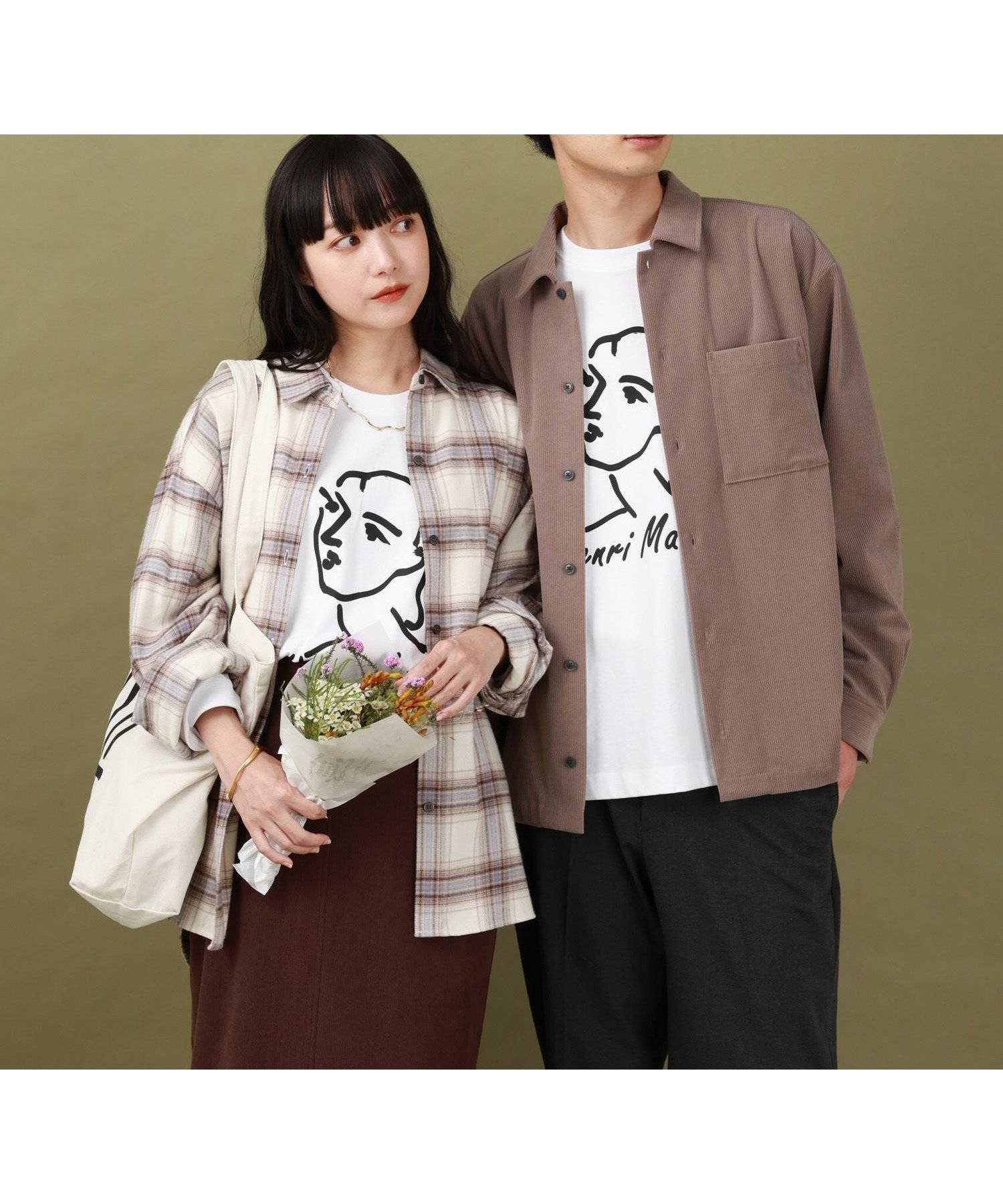 【グローバルワーク/GLOBAL WORK】のATELIER GLOBAL WORK/長袖Tシャツ/591533 インテリア・キッズ・メンズ・レディースファッション・服の通販 founy(ファニー) 　ファッション　Fashion　レディースファッション　Fashion for Women　トップス・カットソー　Cut & Sew Tops　シャツ・ブラウス・オフィスカジュアル　Elegant Blouses & Button-Ups　ロングTシャツ・Tシャツ　Longline T-Shirts & Tees　おすすめ　Recommended / Our Picks　スラックス　Slacks, Dress Pants　プリント　Print, Printed Pattern　リラックス　Relax, Relaxed Fit　ワイド　Wide, Wide Fit　吸水　Absorbent, Quick-Dry　長袖　Long Sleeve, Full Sleeve　オフ*フロントアート03|ID: prp329100004864813 ipo3291000000036208128