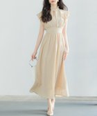 【セゾンドパピヨン/SAISON DE PAPILLON】のフリルカラーロング丈ジョゼットワンピース 人気、トレンドファッション・服の通販 founy(ファニー) ファッション Fashion レディースファッション Fashion for Women ワンピース Dresses くるぶし Ankle-Length 切替 Switching, Contrast Panel スタンド Stand Collar, Upright Stand スニーカー Sneakers, Trainers ティアード Tiered, Tiered Style バランス Balance, Style Balance フリル Frill, Ruffle ロング Long, Long-Length エレガント 上品 Elegant thumbnail ベージュ|ID: prp329100004864852 ipo3291000000036208980