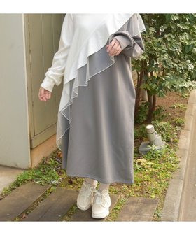 【アクシーズファム/axes femme】のアシメフリルバイカラーワンピース 人気、トレンドファッション・服の通販 founy(ファニー) ファッション Fashion レディースファッション Fashion for Women ワンピース Dresses おすすめ Recommended / Our Picks カットソー Cut and Sewn Top シンプル Simple, Minimal スニーカー Sneakers, Trainers リラックス Relax, Relaxed Fit |ID:prp329100004864876