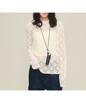 【ジーナシス/JEANASiS】のMesh Lace Pullover 人気、トレンドファッション・服の通販 founy(ファニー) ファッション Fashion レディースファッション Fashion for Women トップス・カットソー Cut & Sew Tops カジュアルプルオーバー・ニットトップス Pullovers & Knit Tops / Casual Pullovers おすすめ Recommended / Our Picks インナー Innerwear カットソー Cut and Sewn Top コンパクト Compact, Small Size スウェット / スエット Sweatshirt, Sweatwear デニム Denim, Jeans Material フィット Fit, Slim Fit ボトム Bottoms, Lower Wear メッシュ Mesh, Net Fabric レース Lace, Lace Fabric ロンパース Romper, Jumpsuit エレガント 上品 Elegant |ID:prp329100004864902