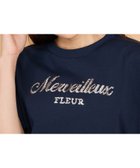 【クイーンズ コート/QUEENS COURT】のスパンコール刺繍ロゴTシャツ≪手洗い可能≫ ネイビー|ID: prp329100004864915 ipo3291000000036210135