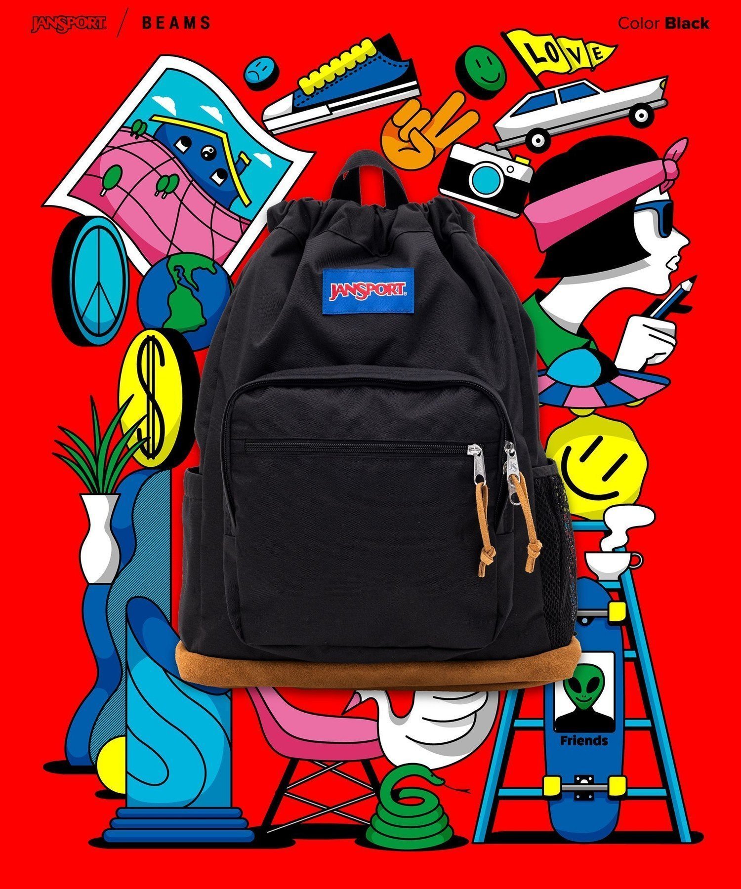 【ビームス/BEAMS / MEN】のJANSPORT / 別注 Pack Go リュック バックパック インテリア・キッズ・メンズ・レディースファッション・服の通販 founy(ファニー) 　ファッション　Fashion　メンズファッション　Fashion for Men　巾着　Drawstring Bag, Kinchaku　スポーツ　Sports, Activewear　定番　Standard, Basic Item　別注　Limited Edition, Custom Order　リアル　Real, Realistic　リュック　Backpack, Rucksack　BLACK|ID: prp329100004864938 ipo3291000000036210400