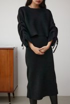 【アズール バイ マウジー/AZUL by moussy】のレイヤードセットドローストリングニットワンピース 人気、トレンドファッション・服の通販 founy(ファニー) ファッション Fashion レディースファッション Fashion for Women ワンピース Dresses ニットワンピース Knit Dresses 2024年 2024 2024春夏・S/S Spring/Summer 2024 SS24 ストレッチ Stretch, Stretchy Fabric 夏 Summer 定番 Standard, Basic Item 春 Spring S/S・春夏 SS, Spring/Summer, Warm Season thumbnail BLK|ID: prp329100004865000 ipo3291000000036210765