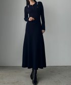 【ジュノア/JUNOAH】のLouere ロゴ刺繍ニットポロフレアワンピース 人気、トレンドファッション・服の通販 founy(ファニー) ファッション Fashion レディースファッション Fashion for Women ワンピース Dresses thumbnail ネイビー|ID: prp329100004865003 ipo3291000000036210790