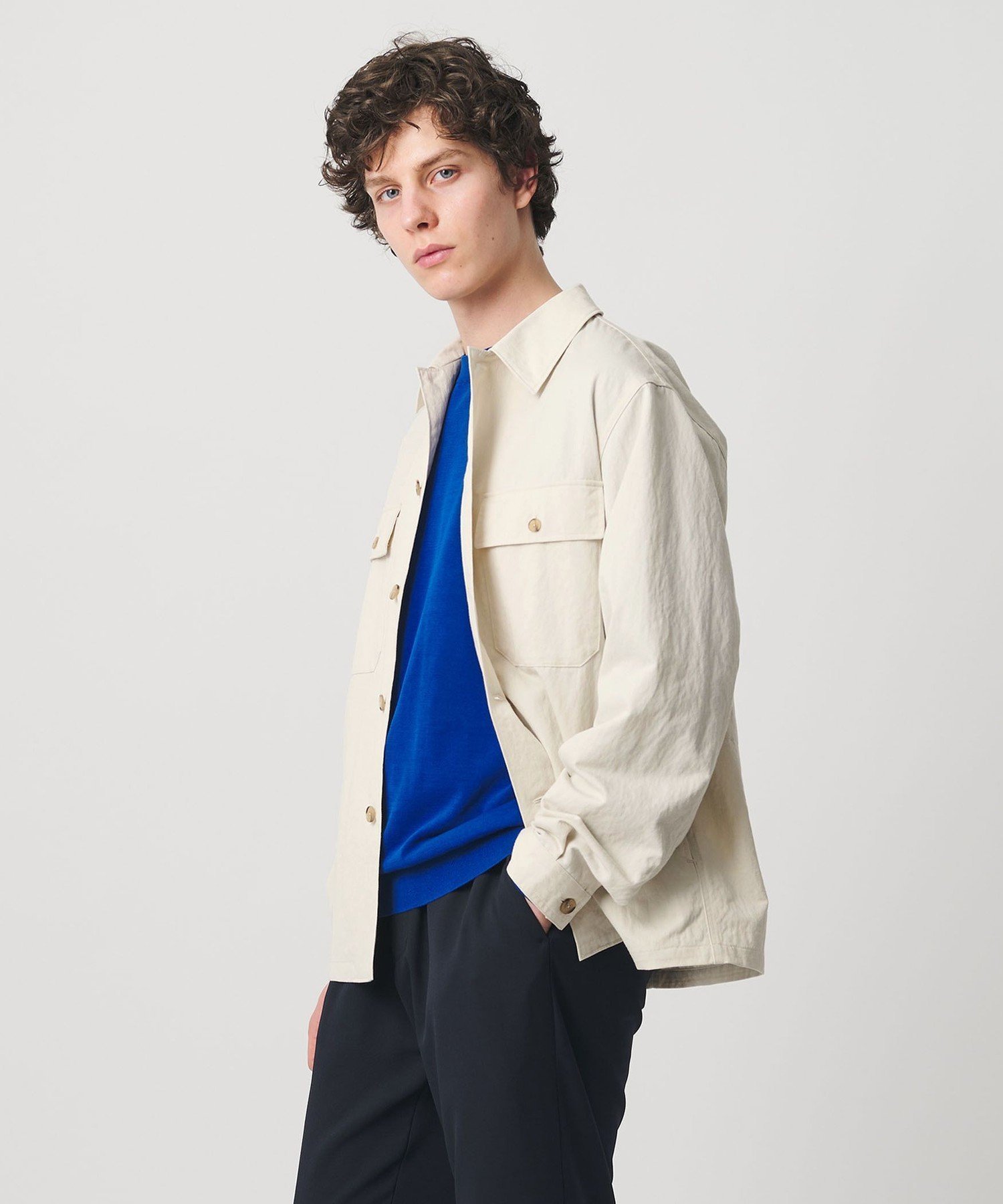 【ユナイテッドアローズ/UNITED ARROWS / MEN】のツイル ミリタリー オーバーシャツ インテリア・キッズ・メンズ・レディースファッション・服の通販 founy(ファニー) 　ファッション　Fashion　メンズファッション　Fashion for Men　ツイル　Twist, Twisted Detail　ドローコード　Drawcord, Drawstring Cord　フォルム　Silhouette, Form　フロント　Front, Front Design　ポケット　Pocket, Pocket Detail　ミリタリー　Military, Army Style　ワッシャー　Washer, Crinkled Finish　エレガント 上品　Elegant　NATURAL|ID: prp329100004865009 ipo3291000000036210830