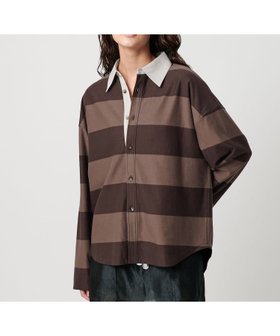 【ビューティ&ユース ユナイテッドアローズ/BEAUTY&YOUTH / UNITED ARROWS】のATTISESSION コットン ビッグ ラグビー シャツ 人気、トレンドファッション・服の通販 founy(ファニー) ファッション Fashion レディースファッション Fashion for Women トップス・カットソー Cut & Sew Tops シャツ・ブラウス・オフィスカジュアル Elegant Blouses & Button-Ups カットソー Cut and Sewn Top クラシック Classic, Timeless Style ストライプ Stripe, Striped Pattern スラックス Slacks, Dress Pants トレンド Trend, Trending Now ビッグ Big, Oversized ボトム Bottoms, Lower Wear ボーダー Border, Stripe ロング Long, Long-Length ワイド Wide, Wide Fit おすすめ Recommended / Our Picks |ID:prp329100004865044