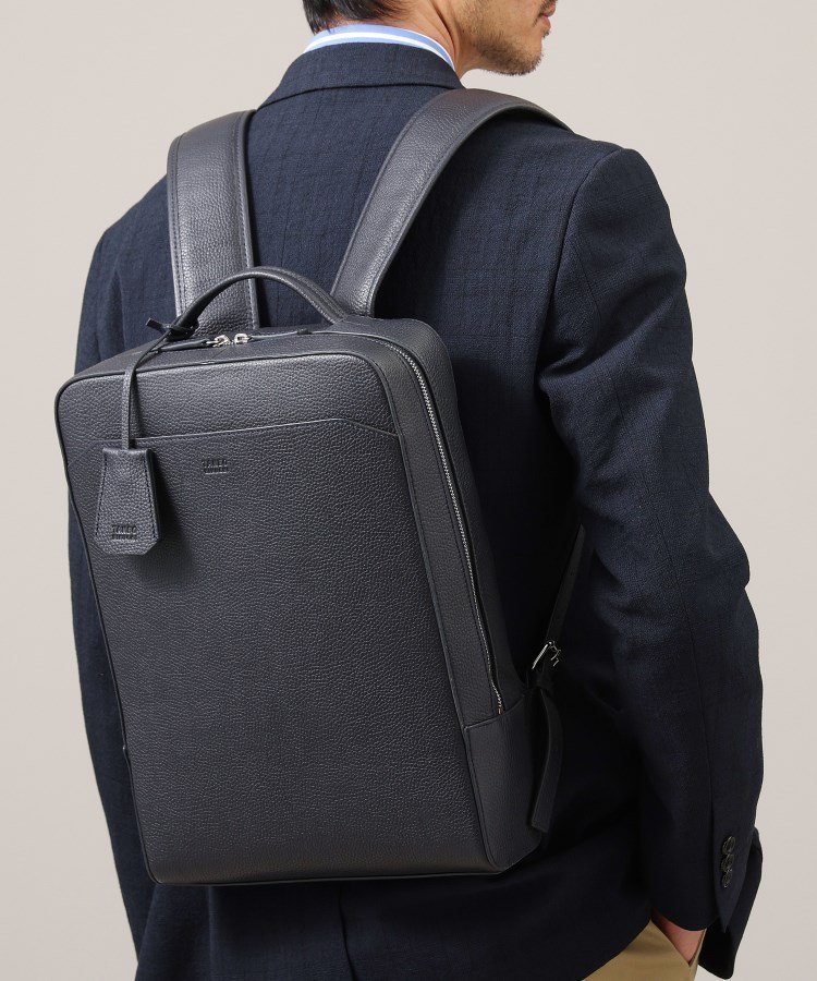 【タケオキクチ/TAKEO KIKUCHI / MEN】のフルベジタブルレザー バックパック インテリア・キッズ・メンズ・レディースファッション・服の通販 founy(ファニー) 　ファッション　Fashion　メンズファッション　Fashion for Men　シンプル　Simple, Minimal　スマート　Smart, Elegant　スリーブ　Sleeve, Long Sleeve / Short Sleeve　ビジネス 仕事 通勤　Business / Work / Commuting　フォルム　Silhouette, Form　ネイビー|ID: prp329100004865112 ipo3291000000036211548