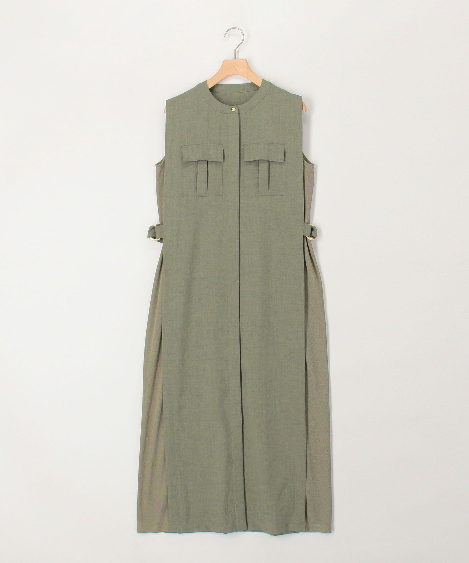 【ノーリーズ/NOLLEY'S】の麻調×リブ切替ワンピース インテリア・キッズ・メンズ・レディースファッション・服の通販 founy(ファニー) 　ファッション　Fashion　レディースファッション　Fashion for Women　ワンピース　Dresses　ウォッシャブル　Machine Washable　カーディガン　Cardigan, Knitwear　切替　Switching, Contrast Panel　ジャケット　Jacket, Outerwear　ストレッチ　Stretch, Stretchy Fabric　アウトレット　Outlet / Clearance　おすすめ　Recommended / Our Picks　夏　Summer　旅行　Travel　エレガント 上品　Elegant　2026年　2026　オリーブ|ID: prp329100004865147 ipo3291000000036211779