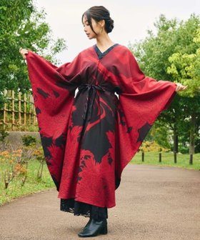 【アミナコレクション/Amina Collection】の【カヤ】花墨ワンピース 人気、トレンドファッション・服の通販 founy(ファニー) ファッション Fashion レディースファッション Fashion for Women ワンピース Dresses ドレープ Drape, Draping Fabric |ID:prp329100004865151