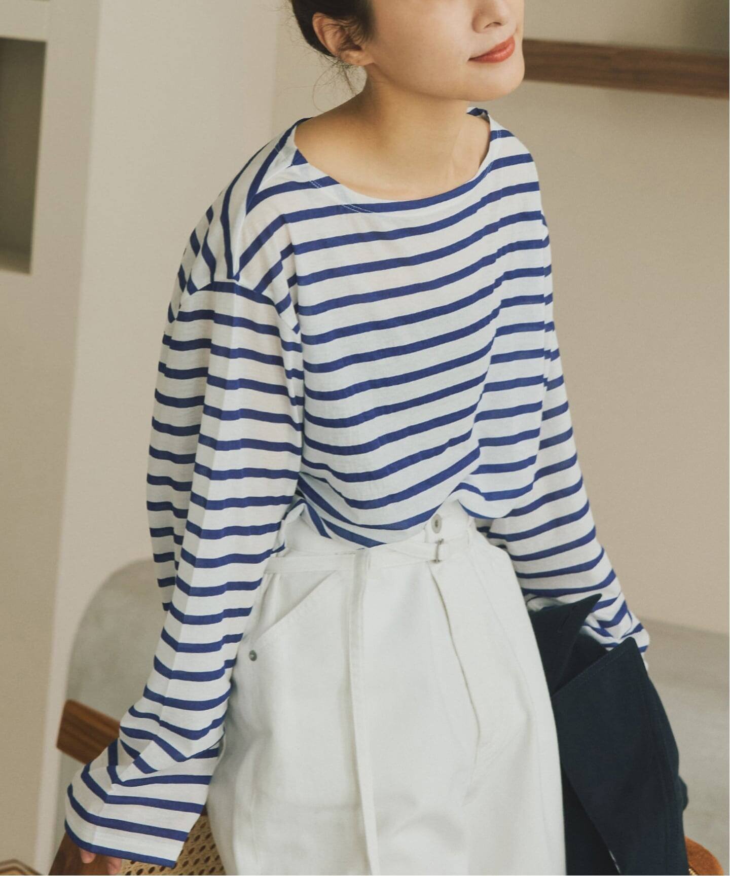 【スピック&スパン/Spick & Span】のシアーボーダーTシャツ 人気、トレンドファッション・服の通販 founy(ファニー) ファッション Fashion レディースファッション Fashion for Women トップス・カットソー Cut & Sew Tops シャツ・ブラウス・オフィスカジュアル Elegant Blouses & Button-Ups ロングTシャツ・Tシャツ Longline T-Shirts & Tees インナー Innerwear カーディガン Cardigan, Knitwear シンプル Simple, Minimal ジャケット Jacket, Outerwear other-1|ID: prp329100004865166 ipo3291000000036211923