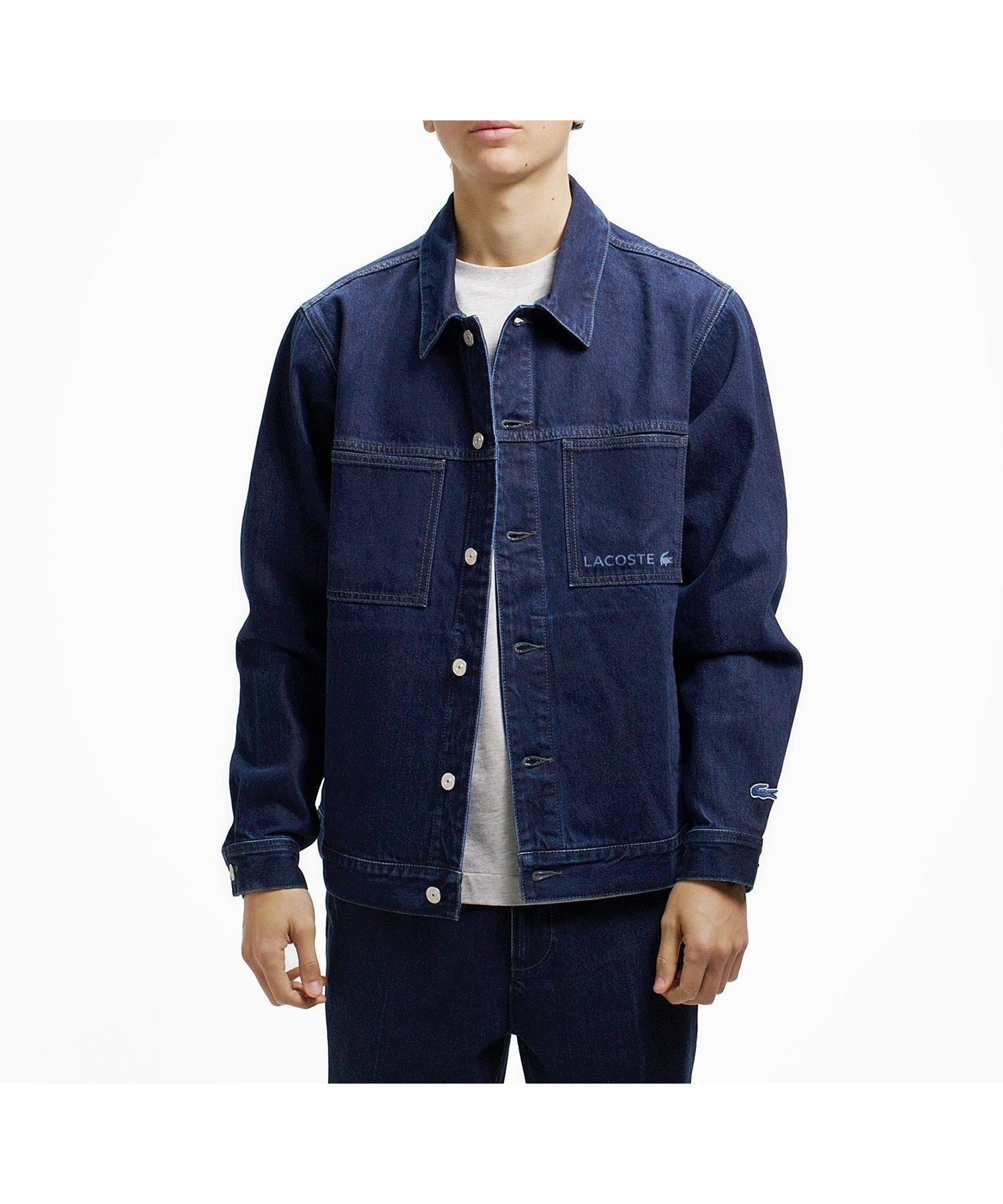 【ラコステ/LACOSTE / MEN】のデニムトラッカージャケット インテリア・キッズ・メンズ・レディースファッション・服の通販 founy(ファニー) 　ファッション　Fashion　メンズファッション　Fashion for Men　デニム　Denim, Jeans Material　フィット　Fit, Slim Fit　プリント　Print, Printed Pattern　ベーシック　Basic, Essential　リラックス　Relax, Relaxed Fit　インディゴブルー|ID: prp329100004865183 ipo3291000000036212031