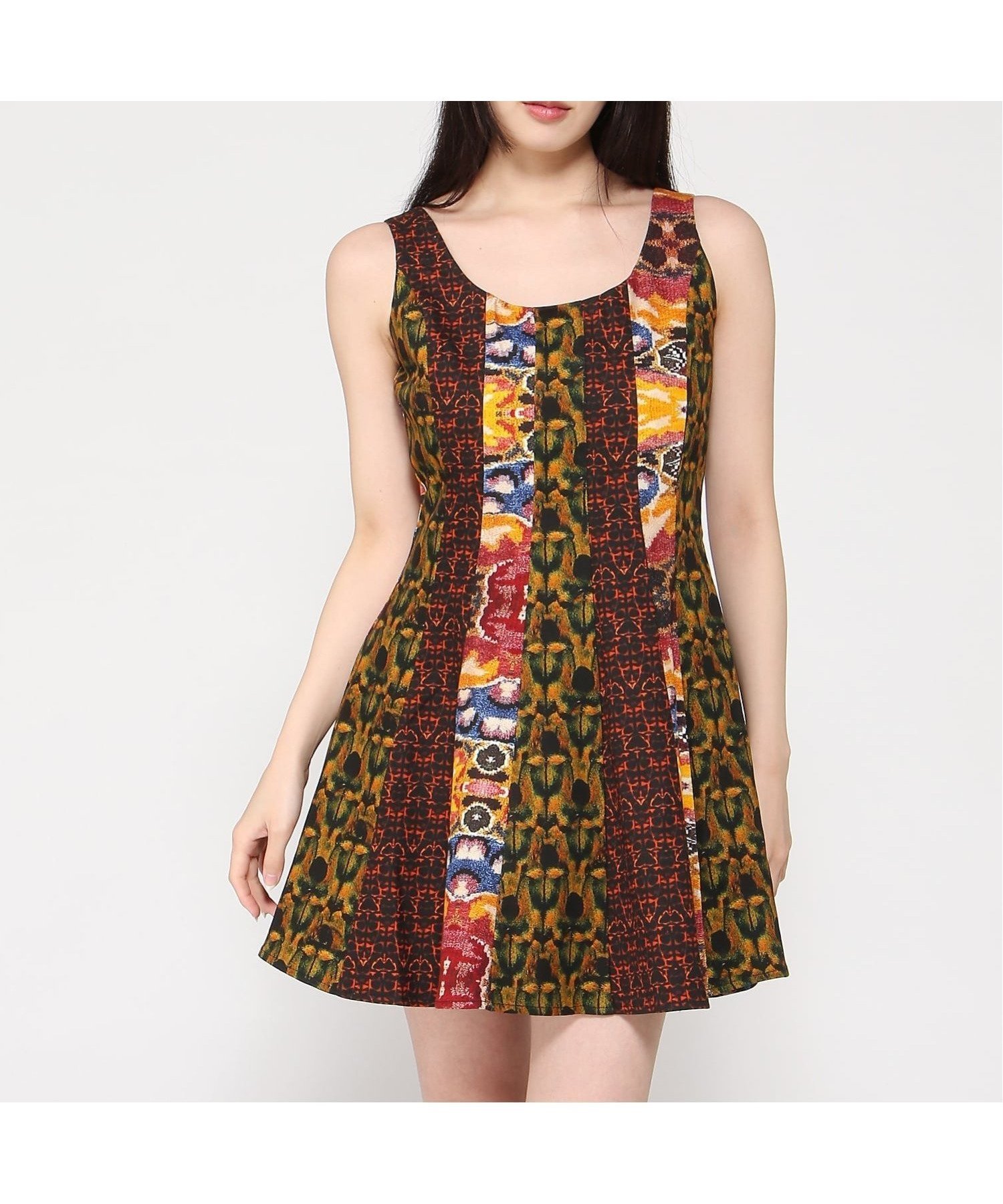 【デシグアル/Desigual】のMr. Christian Lacroixによってデザインされたストラップドレス インテリア・キッズ・メンズ・レディースファッション・服の通販 founy(ファニー) 　ファッション　Fashion　レディースファッション　Fashion for Women　ワンピース　Dresses　フォーマル・パーティードレス・結婚式用ドレス　Elegant & Casual Dresses　グリーン/4086|ID: prp329100004865239 ipo3291000000036212375