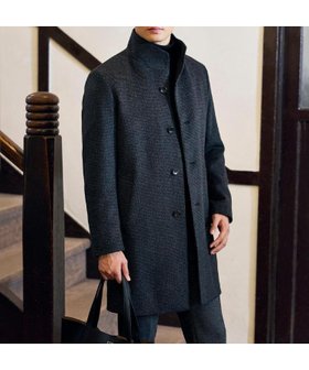 【タケオキクチ/TAKEO KIKUCHI / MEN】のカシミヤブレンド ビーバー調ピンヘッドスタンドカラーコート 人気、トレンドファッション・服の通販 founy(ファニー) ファッション Fashion メンズファッション Fashion for Men エレガント 上品 Elegant スタンド Stand Collar, Upright Stand スマート Smart, Elegant スーツ Suit, Formalwear タートル Turtleneck, Turtle Collar 定番 Standard, Basic Item バランス Balance, Style Balance ポケット Pocket, Pocket Detail マフラー Scarf, Muffler 無地 Plain, Solid Color 冬 Winter / This Winter おすすめ Recommended / Our Picks ビジネス 仕事 通勤 Business / Work / Commuting |ID:prp329100004865265
