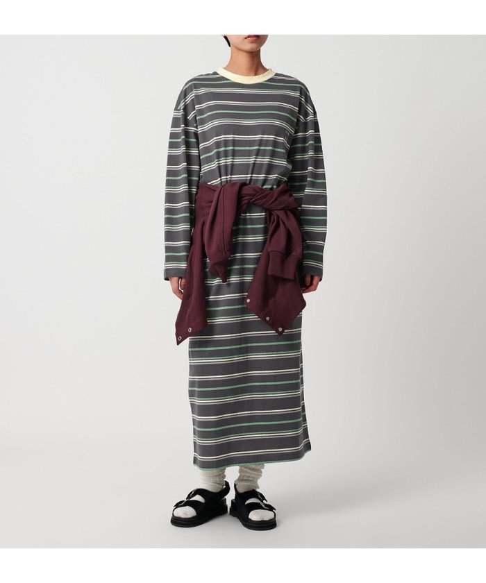 【シテン/CITEN】のCITEN CITENロゴカットワンピース インテリア・キッズ・メンズ・レディースファッション・服の通販 founy(ファニー) https://founy.com/ ファッション Fashion レディースファッション Fashion for Women ワンピース Dresses カットソー Cut and Sewn Top スラックス Slacks, Dress Pants デニム Denim, Jeans Material フィット Fit, Slim Fit ボーダー Border, Stripe ロング Long, Long-Length |ID: prp329100004865310 ipo3291000000036213020