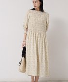 【スーナウーナ/SunaUna】のシャーリングフラワーワンピース グレージュ|ID: prp329100004865376 ipo3291000000036213535