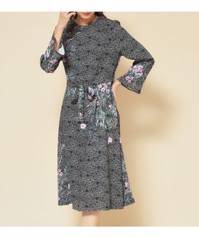 【スーナウーナ/SunaUna】の【co creation and yours/SS~L】レースプリント柄ワンピース 人気、トレンドファッション・服の通販 founy(ファニー) ファッション Fashion レディースファッション Fashion for Women ワンピース Dresses シェイプ Shape, Slim Fit スマート Smart, Elegant プリント Print, Printed Pattern ポケット Pocket, Pocket Detail リボン Ribbon, Bow レース Lace, Lace Fabric エレガント 上品 Elegant |ID:prp329100004865381