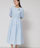 【スーナウーナ/SunaUna】の【涼し気!/サッカー素材】パフスリーブワンピース ブルー|ID: prp329100004865384 ipo3291000000036213612