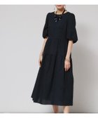 【スーナウーナ/SunaUna】の【涼し気!/サッカー素材】パフスリーブワンピース ネイビー|ID: prp329100004865384 ipo3291000000036213613