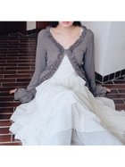【ファーファー/FURFUR】の【WEB限定カラー】フリルカーディガン 人気、トレンドファッション・服の通販 founy(ファニー) ファッション Fashion レディースファッション Fashion for Women トップス・カットソー Cut & Sew Tops カーディガン・羽織り Layered Style Cardigans アクセサリー Fashion Accessories カーディガン Cardigan, Knitwear ギャザー Gathered, Ruffled スマート Smart, Elegant フリル Frill, Ruffle thumbnail GRY[006]|ID: prp329100004865385 ipo3291000000036213617