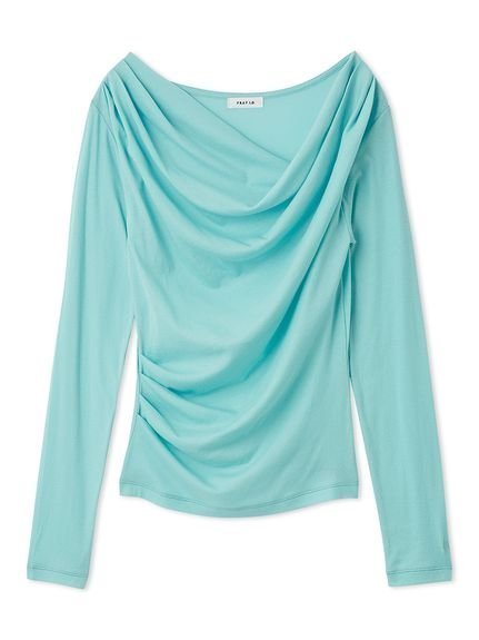 【フレイ アイディー/FRAY I.D】の2wayデコルテタックドレープトップス インテリア・キッズ・メンズ・レディースファッション・服の通販 founy(ファニー) 　ファッション　Fashion　レディースファッション　Fashion for Women　トップス・カットソー　Cut & Sew Tops　アシンメトリー　Asymmetrical Style　カットソー　Cut and Sewn Top　シンプル　Simple, Minimal　スマート　Smart, Elegant　デニム　Denim, Jeans Material　ドレープ　Drape, Draping Fabric　バランス　Balance, Style Balance　フィット　Fit, Slim Fit　ベーシック　Basic, Essential　ボトム　Bottoms, Lower Wear　TUQ[085]|ID: prp329100004865389 ipo3291000000036213643