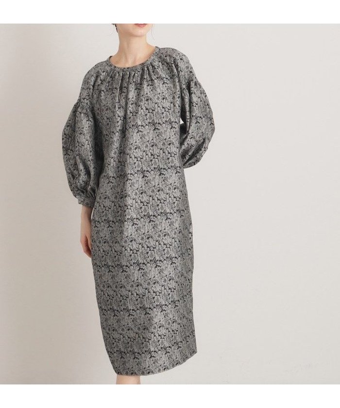 【スーナウーナ/SunaUna】の【トレンド/コクーン】小花ジャカードワンピース インテリア・キッズ・メンズ・レディースファッション・服の通販 founy(ファニー) https://founy.com/ ファッション Fashion レディースファッション Fashion for Women ワンピース Dresses コクーン Cocoon, Cocoon Silhouette シルバー Silver, Metallic Silver ジャカード／ジャガード Jacquard, Woven Pattern スマート Smart, Elegant トレンド Trend, Trending Now ポケット Pocket, Pocket Detail ミックス Mix, Mixed Style 春 Spring |ID: prp329100004865404 ipo3291000000036213709