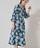 【スーナウーナ/SunaUna】の【 yours project/袖リボン】フラワープリントワンピース ネイビー|ID: prp329100004865408 ipo3291000000036213725