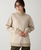 【プチ オンフルール/Petit Honfleur】のハイネックリブ切替プルオーバー ベージュ|ID: prp329100004865419 ipo3291000000036213794