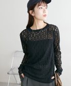 【ディスコート/Discoat】の【SS先行/WEB限定】レースクルーネックプルオーバー 人気、トレンドファッション・服の通販 founy(ファニー) ファッション Fashion レディースファッション Fashion for Women トップス・カットソー Cut & Sew Tops カジュアルプルオーバー・ニットトップス Pullovers & Knit Tops / Casual Pullovers thumbnail ブラック|ID: prp329100004865451 ipo3291000000036214414