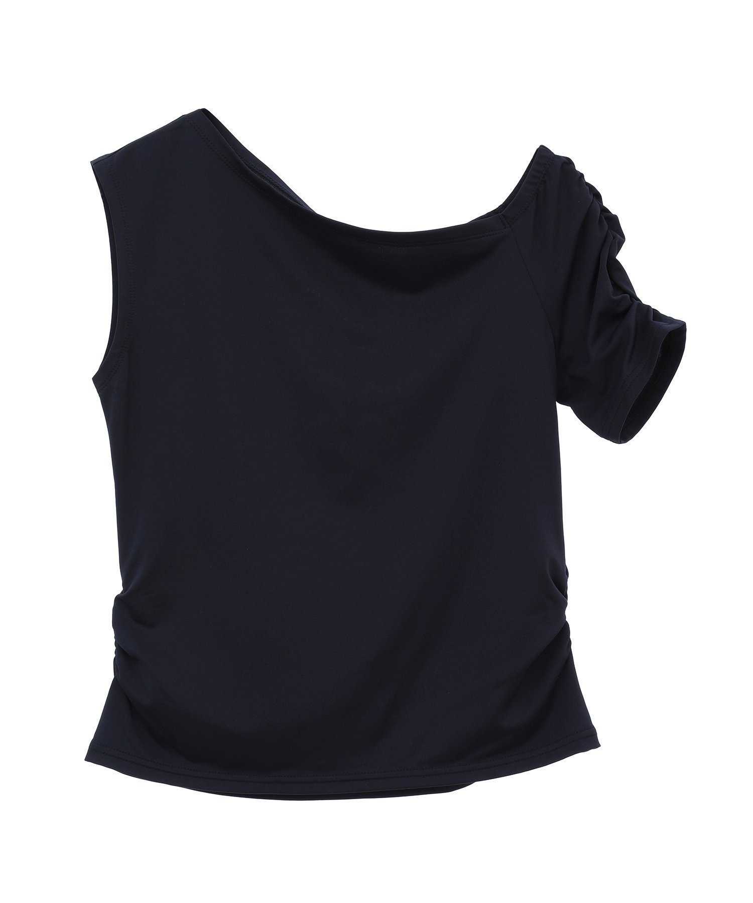 【ジュリエ/Julier】のEcocoアシンメトリートップス インテリア・キッズ・メンズ・レディースファッション・服の通販 founy(ファニー) 　ファッション　Fashion　レディースファッション　Fashion for Women　トップス・カットソー　Cut & Sew Tops　アシンメトリー　Asymmetrical Style　カッティング　Cutting Detail　コレクション　Collection, Seasonal Line　吸水　Absorbent, Quick-Dry　ストレッチ　Stretch, Stretchy Fabric　ノースリーブ　Sleeveless, No-Sleeve　ベーシック　Basic, Essential　半袖　Short Sleeve, Half Sleeve　無地　Plain, Solid Color　ヨガ　Yoga, Yoga Wear　ランニング　Running, Running Wear, Activewear, Jogging　リラックス　Relax, Relaxed Fit　ワーク　Workwear, Utility Style　ネイビー|ID: prp329100004865472 ipo3291000000036214630