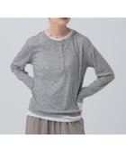 【レプシィム ローリーズファーム/LEPSIM LOWRYS FARM】のレイヤードヘンリーネックLS 人気、トレンドファッション・服の通販 founy(ファニー) ファッション Fashion レディースファッション Fashion for Women おすすめ Recommended / Our Picks インナー Innerwear テレコ Ribbed, Rib Stitch デニム Denim, Jeans Material トレンド Trend, Trending Now thumbnail ライトグレー×ホワイト12|ID: prp329100004865523 ipo3291000000036215399