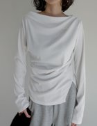 【リエディ/Re:EDIT】のリブカットソードレープトップス 人気、トレンドファッション・服の通販 founy(ファニー) ファッション Fashion レディースファッション Fashion for Women トップス・カットソー Cut & Sew Tops カットソー・ベーシックTシャツ Cut-and-Sewn Tops / Stretch Tees & Basics アシンメトリー Asymmetrical Style インナー Innerwear ジャケット Jacket, Outerwear スタイリッシュ Stylish, Fashionable デニム Denim, Jeans Material ドレープ Drape, Draping Fabric バランス Balance, Style Balance リラックス Relax, Relaxed Fit ロング Long, Long-Length 人気 Popular, Best Seller 秋 Autumn thumbnail ホワイト|ID: prp329100004865528 ipo3291000000036215475