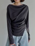 【リエディ/Re:EDIT】のリブカットソードレープトップス 人気、トレンドファッション・服の通販 founy(ファニー) ファッション Fashion レディースファッション Fashion for Women トップス・カットソー Cut & Sew Tops カットソー・ベーシックTシャツ Cut-and-Sewn Tops / Stretch Tees & Basics アシンメトリー Asymmetrical Style インナー Innerwear ジャケット Jacket, Outerwear スタイリッシュ Stylish, Fashionable デニム Denim, Jeans Material ドレープ Drape, Draping Fabric バランス Balance, Style Balance リラックス Relax, Relaxed Fit ロング Long, Long-Length 人気 Popular, Best Seller 秋 Autumn thumbnail チャコールグレー|ID: prp329100004865528 ipo3291000000036215479