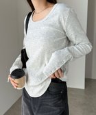 【アンドミー/andme】のテレコリブ 2way 袖ボタン トップス 人気、トレンドファッション・服の通販 founy(ファニー) ファッション Fashion レディースファッション Fashion for Women トップス・カットソー Cut & Sew Tops シルバー Silver, Metallic Silver スリット Slit, Slit Detail おすすめ Recommended / Our Picks thumbnail 杢オートミール|ID: prp329100004865532 ipo3291000000036215518