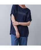 【バブ ブージュルード/Bab Bou Jeloud】の袖口ギャザーラメラインプルオーバー 人気、トレンドファッション・服の通販 founy(ファニー) ファッション Fashion レディースファッション Fashion for Women トップス・カットソー Cut & Sew Tops カジュアルプルオーバー・ニットトップス Pullovers & Knit Tops / Casual Pullovers とろみ Fluid, Flowy Fabric ギャザー Gathered, Ruffled フロント Front, Front Design リラックス Relax, Relaxed Fit エレガント 上品 Elegant 再入荷 Restock / Back in Stock thumbnail NAVY|ID: prp329100004865541 ipo3291000000036215641