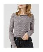 【ルージュヴィフラクレ/Rouge vif la cle】の【Robert P. Miller】パネルリブボートネックTEE / ロンT / 人気、トレンドファッション・服の通販 founy(ファニー) ファッション Fashion レディースファッション Fashion for Women トップス・カットソー Cut & Sew Tops ロングTシャツ・Tシャツ Longline T-Shirts & Tees インナー Innerwear 秋 Autumn ジャケット Jacket, Outerwear タンク Tank Top, Sleeveless Top フィット Fit, Slim Fit ベーシック Basic, Essential thumbnail ピンク|ID: prp329100004865546 ipo3291000000036215679