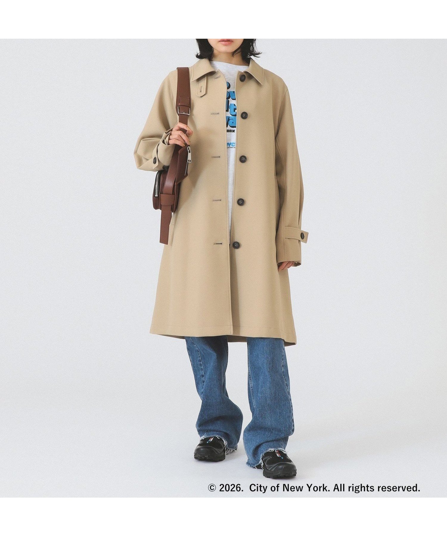 【ビームス ウイメン/BEAMS】の【春アウター/スプリングコート/定番/ロング丈/26SS/セレモニー】ダブルクロス ステンカラー コート 人気、トレンドファッション・服の通販 founy(ファニー) 　ファッション　Fashion　レディースファッション　Fashion for Women　アウター　Coat / Outerwear Collection　コート・ロングコート・ピーコート　Long Coats, Peacoats & More　春　Spring　ギャザー　Gathered, Ruffled　クール　Cool, Chic　シンプル　Simple, Minimal　ジャカード／ジャガード　Jacquard, Woven Pattern　スタンド　Stand Collar, Upright Stand　ダブル　Double, Double-Breasted　定番　Standard, Basic Item　ブルゾン　Blouson, Bomber Jacket　ベーシック　Basic, Essential　ロング　Long, Long-Length　おすすめ　Recommended / Our Picks　セレモニー　Ceremony　ビジネス 仕事 通勤　Business / Work / Commuting　2026年　2026　 other-1|ID: prp329100004865553 ipo3291000000036215744