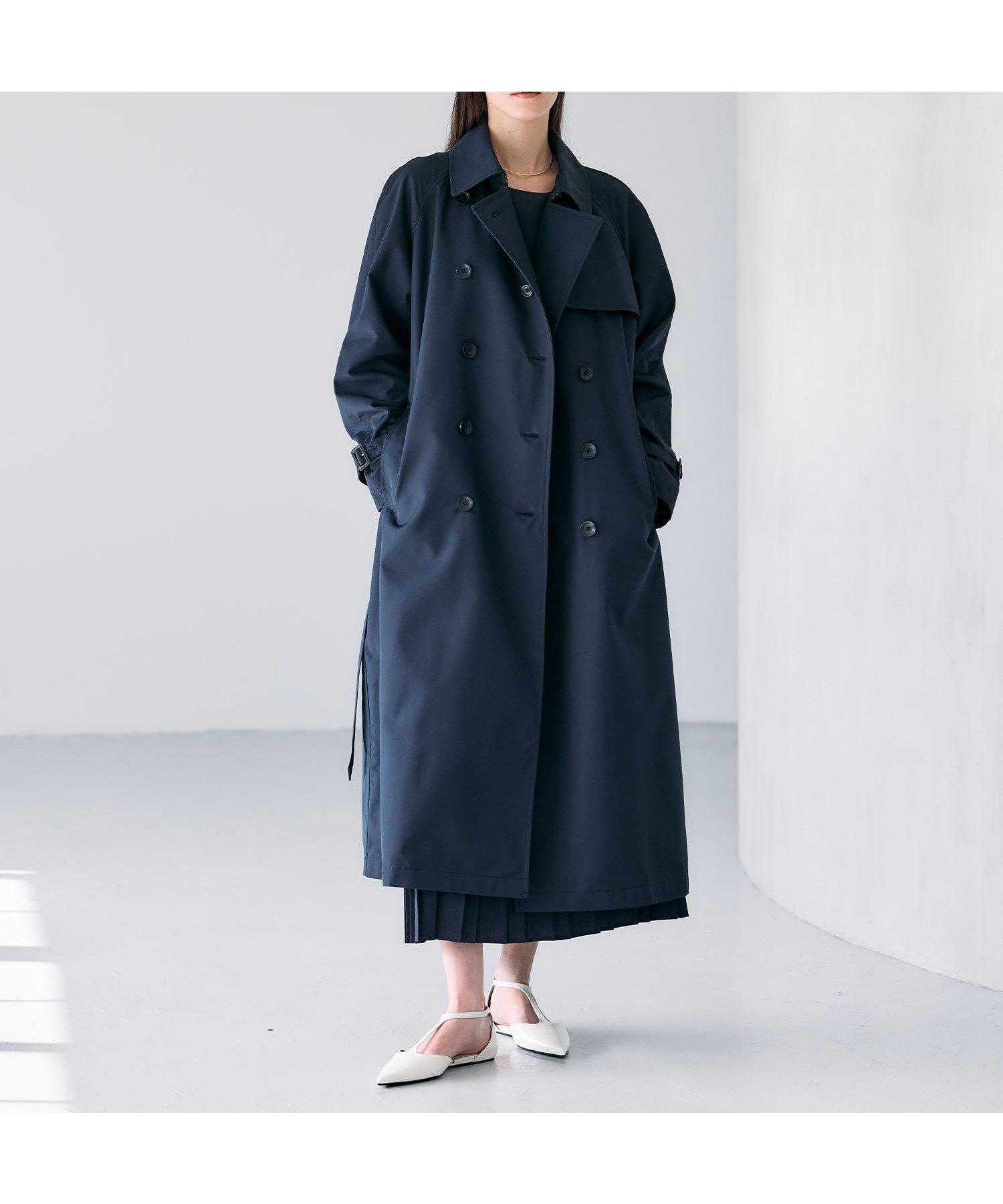 【ノーク/N.O.R.C】のロングトレンチコート インテリア・キッズ・メンズ・レディースファッション・服の通販 founy(ファニー) 　ファッション　Fashion　レディースファッション　Fashion for Women　アウター　Coat / Outerwear Collection　コート・ロングコート・ピーコート　Long Coats, Peacoats & More　トレンチコート / 春秋の定番アウター　Trench Coats　コーティング　Coating, Coated Finish　ロング　Long, Long-Length　人気　Popular, Best Seller　ネイビー|ID: prp329100004865558 ipo3291000000036215821