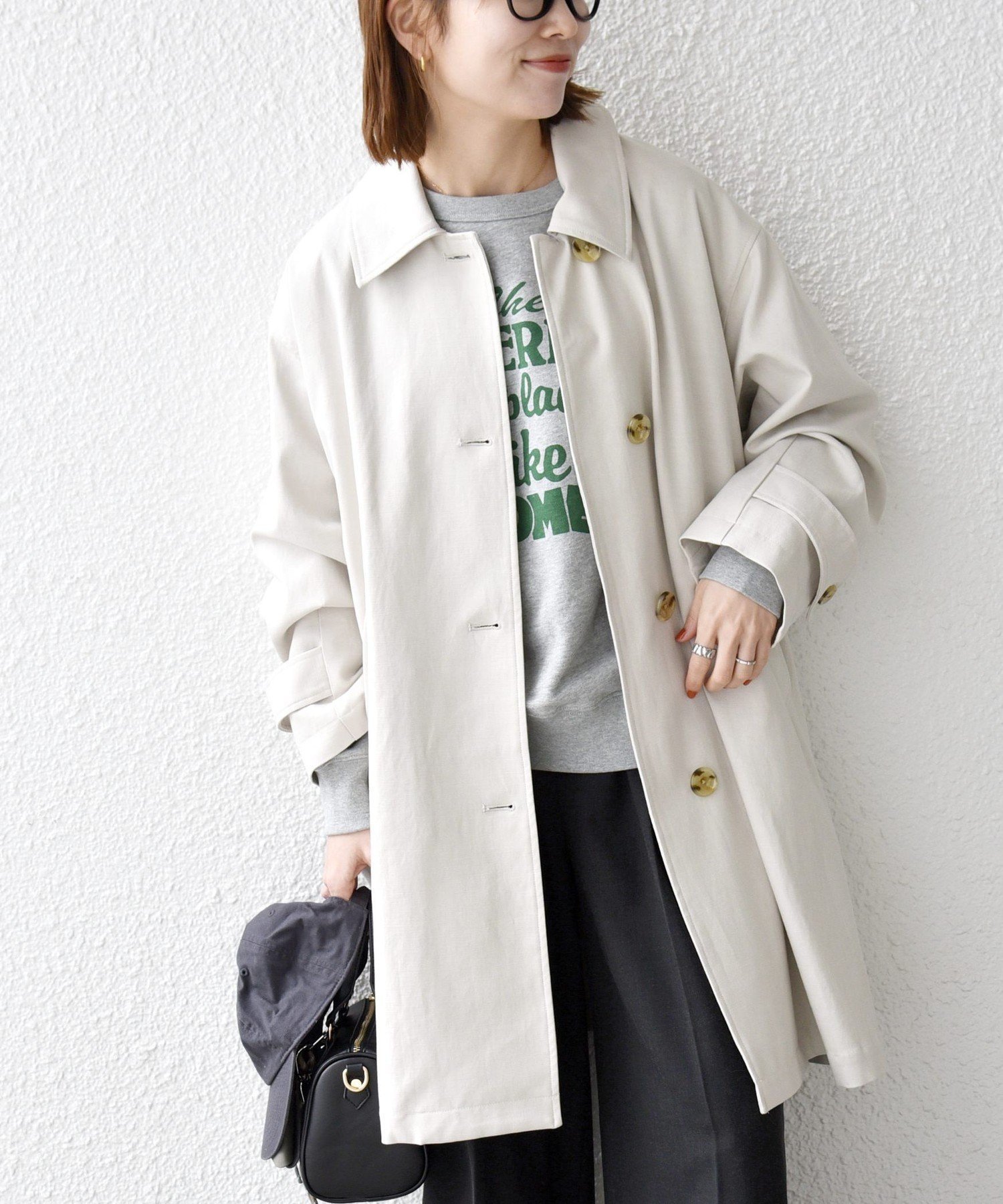 【シップス フォー ウィメン/SHIPS】のSHIPS any 手洗い可能 オーバー フレア ステンカラー コート インテリア・キッズ・メンズ・レディースファッション・服の通販 founy(ファニー) 　ファッション　Fashion　レディースファッション　Fashion for Women　アウター　Coat / Outerwear Collection　コート・ロングコート・ピーコート　Long Coats, Peacoats & More　洗える　Machine Washable　シアー　Sheer, See-Through　シンプル　Simple, Minimal　ジャケット　Jacket, Outerwear　フレア　Flare, Flared　ボーダー　Border, Stripe　レース　Lace, Lace Fabric　おすすめ　Recommended / Our Picks　2026年　2026　ライトグレー|ID: prp329100004865561 ipo3291000000036215838